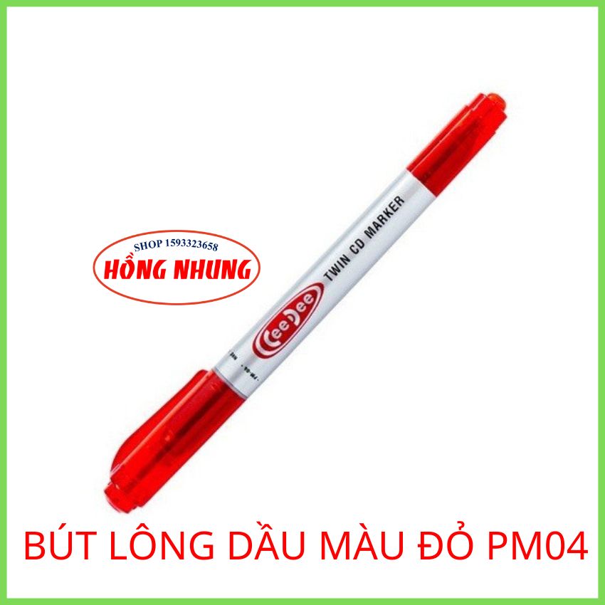 01 Bút Lông Dầu Thiên Long PM-04 Màu Đỏ
