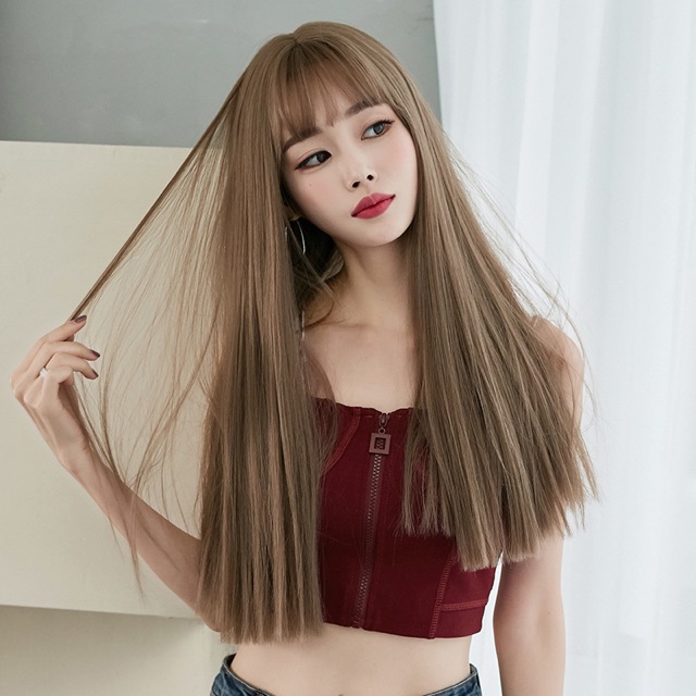 Tóc giả nữ cả đầu❤️Freeship❤️tóc nguyên đầu thẳng 2020