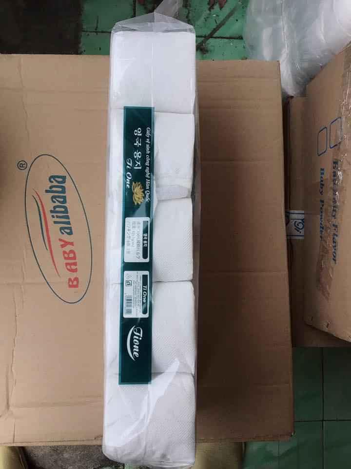 Giấy vệ sinh Tione ( lốc 10 cuộn 2 lớp)