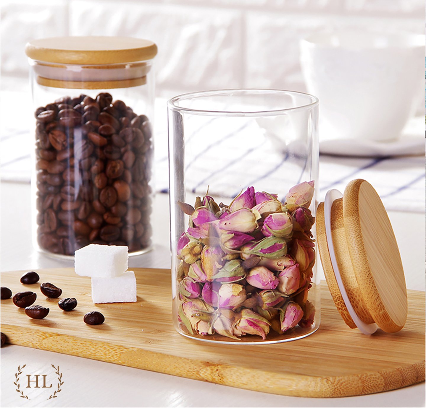 Lọ thủy tinh borosilicate nắp gỗ 750ml