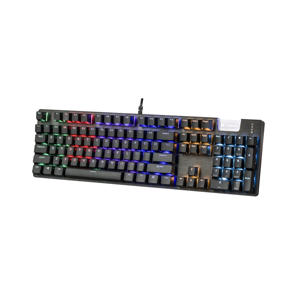 Bàn phím cơ E-Dra EK312 Black - Led Rainbow - Màu đen - E-Dra Switch - Bảo hành 24 tháng