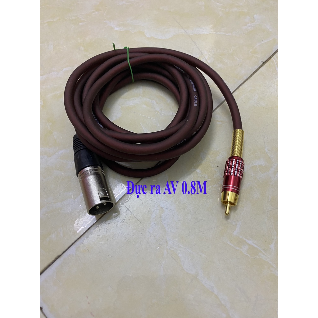 Dây canon đực ra av dài 0.8m