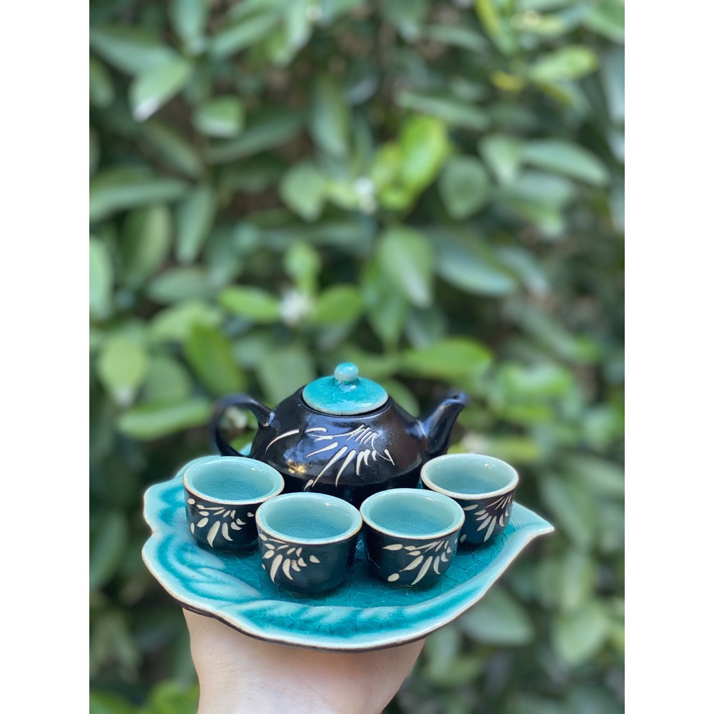 Bộ Ấm Chén Mini Thờ Cúng Trưng Bày Ấm Chén Hạt Mít Pha Trà Sen Bát Tràng, Nhiều Mẫu Lựa Chọn