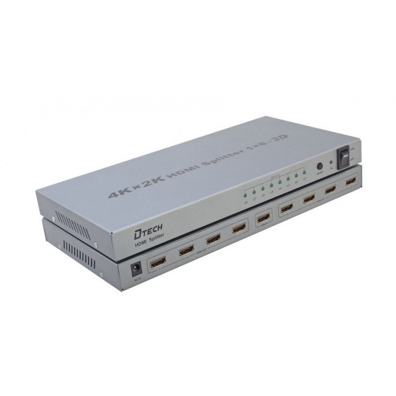 Bộ chia HDMI 1 ra 8 Dtech DT-7148
