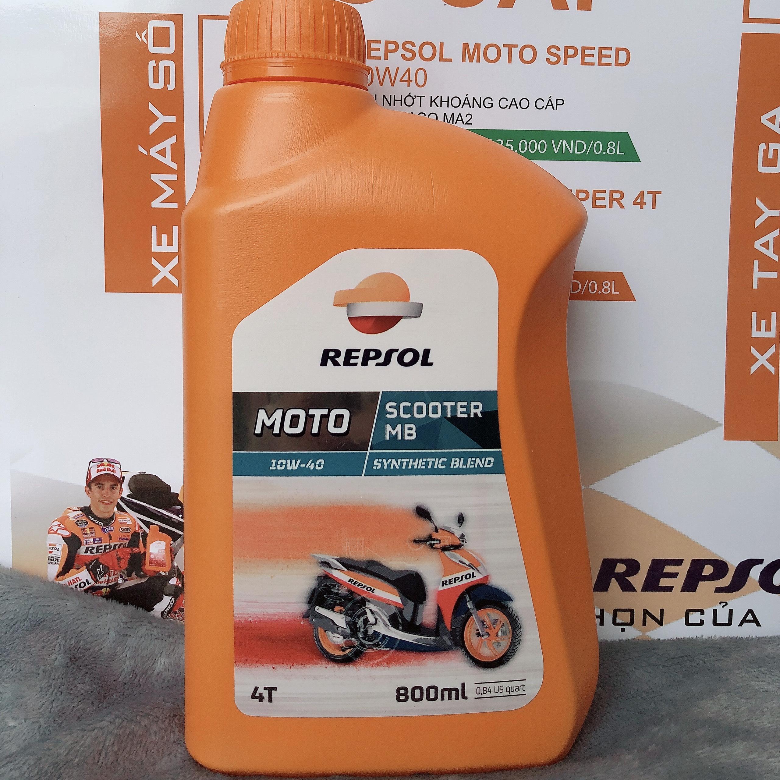 [HCM]Nhớt Repsol Scooter MB 10W40 800ml