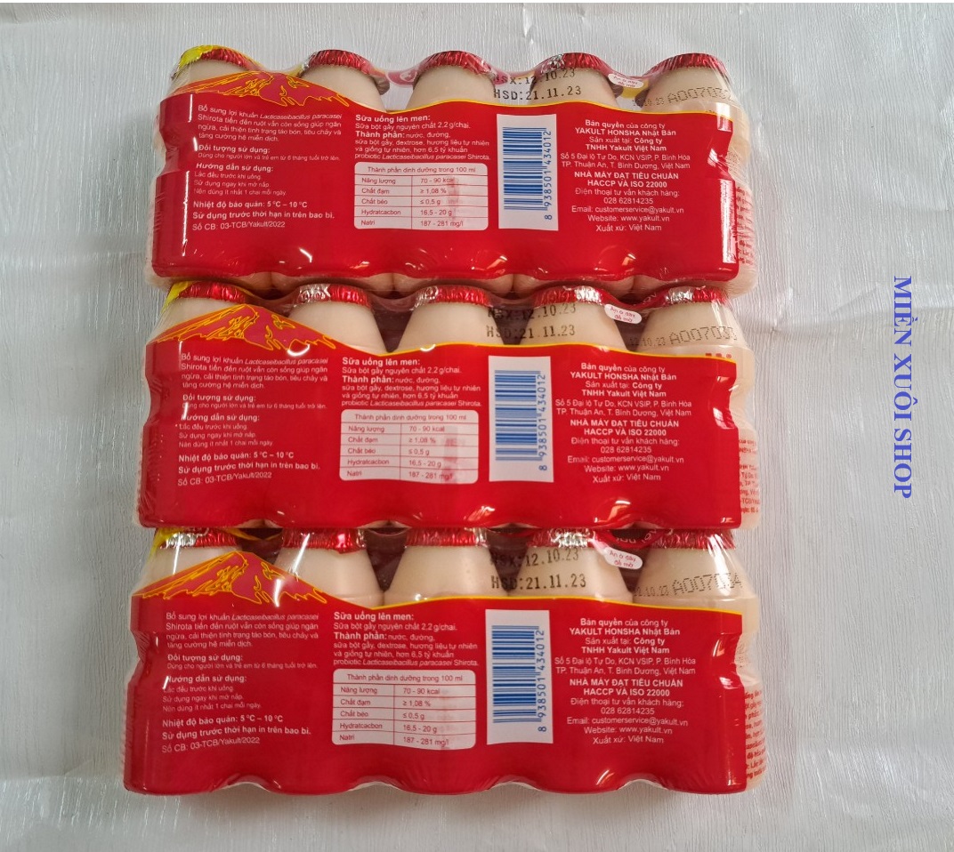03 Lốc (15 chai) sữa chua uống lên men yakult 65ml