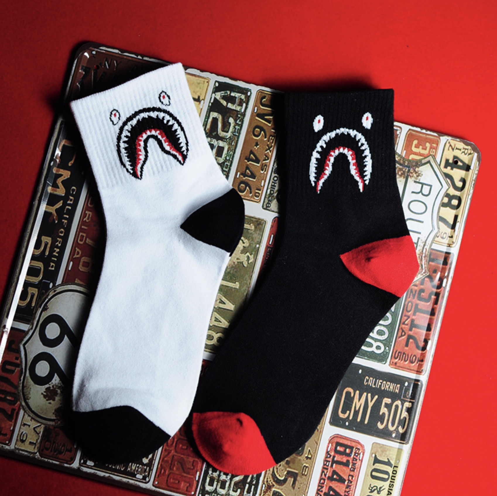 Vớ Tất Bape Cá Mập Cao Cổ