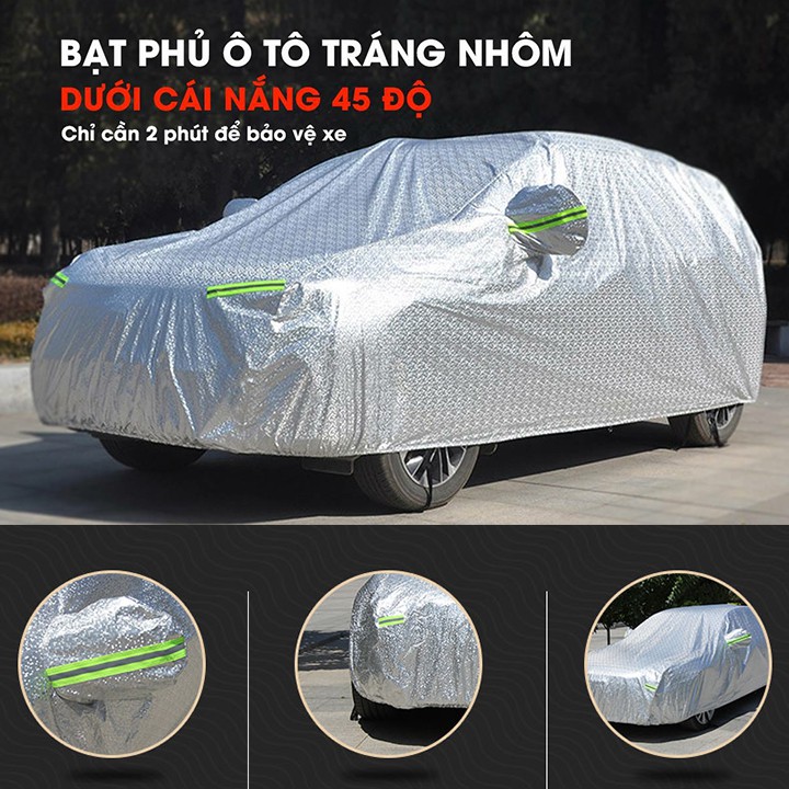 [Loại 1]Bạt che phủ xe Kia Seltos cao cấp (bạt 3 lớp Tráng Nhôm, chống xước) - Size 2XL