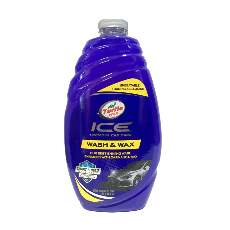 [TURTLE WAX TẶNG KHĂN LAU XE ] [Nước rửa xe bóng sơn] Turtle Wax Ice Wash và Wax 1.42L