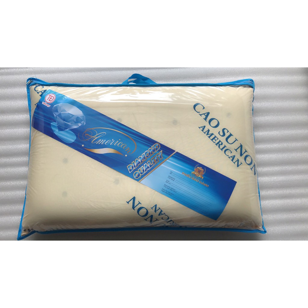 5-bộ ba gối cao su non american cao cấp-chính hãng-2 gối nằm 1 gối ôm