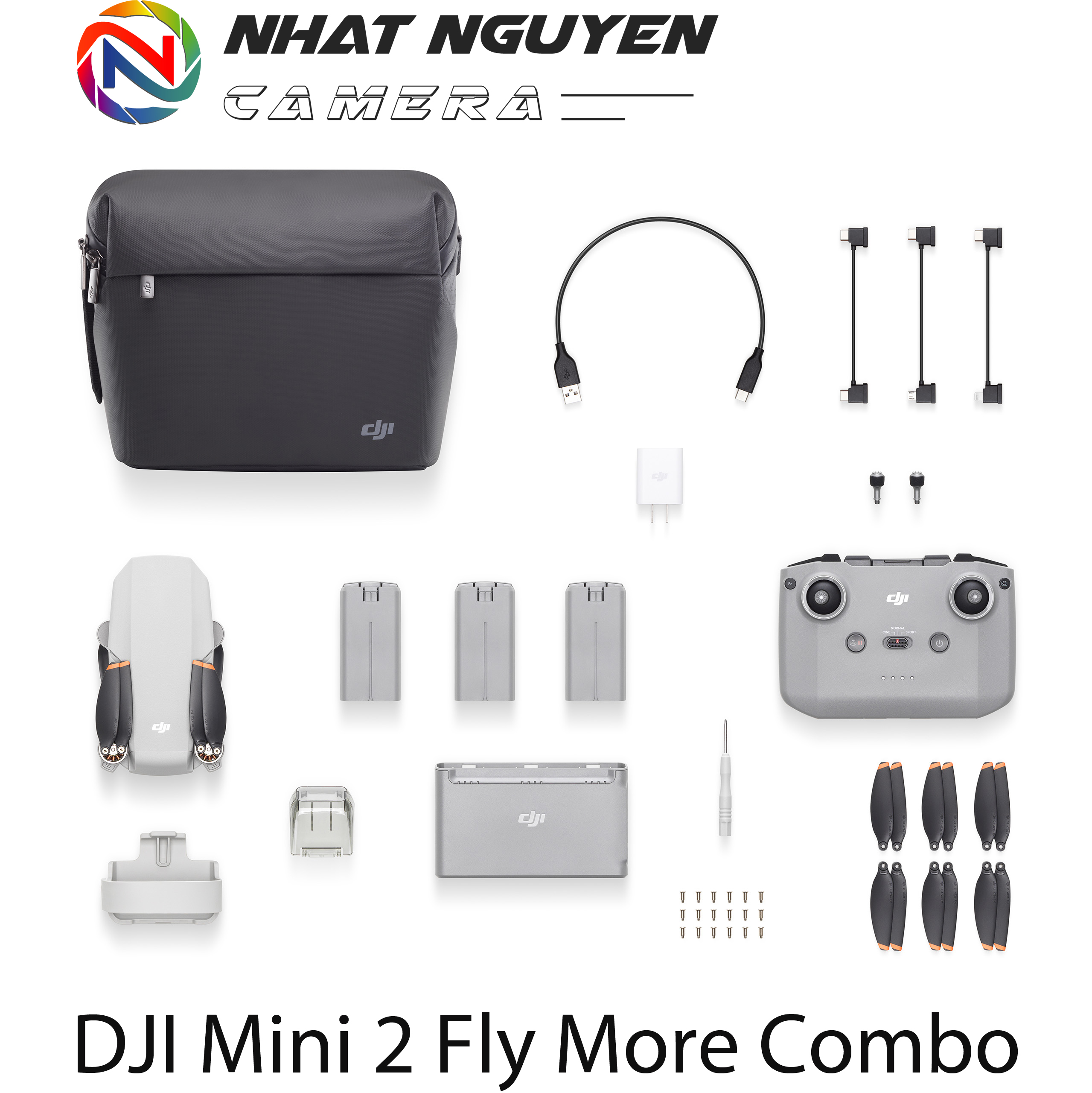 [Trả góp 0%] Flycam DJI - Mavic Mini 2 Combo - Bảo Hành 12 Tháng