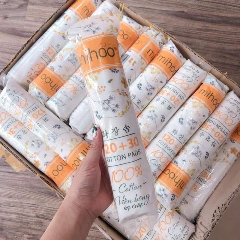 Bông tẩy trang Mihoo 150 miếng cao cấp