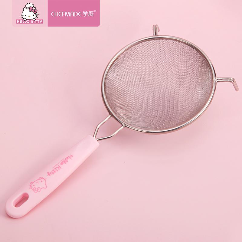 Hello Kitty (Hello Kitty) Được Ủy Quyền Chính Hãng Thép Không Rỉ Cầm Tay Rây Bột Chefmade Chef Made