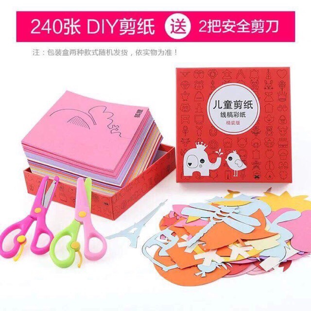 Bộ GIẤY CẮT THỦ CÔNG CHO BÉ CỰC HOT. ĐTVM