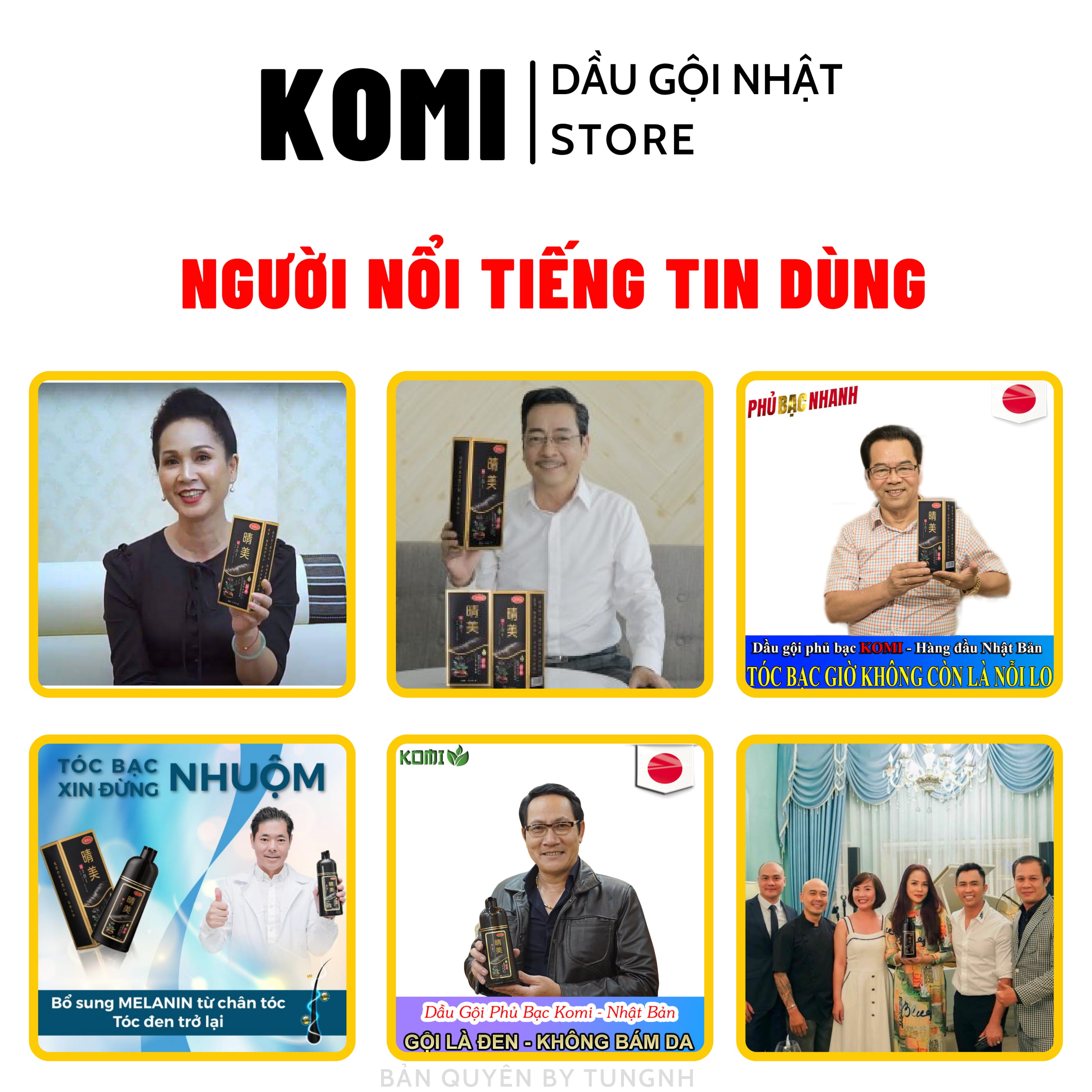 [CHÍNH HÃNG] KOMI -  DẦU GỘI NHUỘM THẢO DƯỢC ĐEN TÓC - 500ML