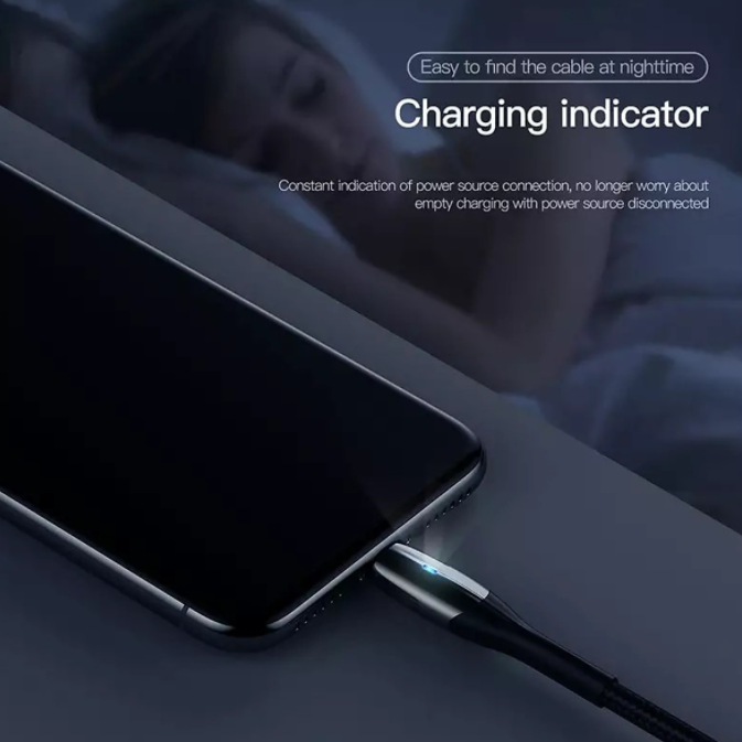 [BH 12 Tháng] Dây Cáp sạc nhanh iPhone - Cáp Lightning Baseus - Siêu bền - Chống Gẫy Đứt - Có Đèn LED