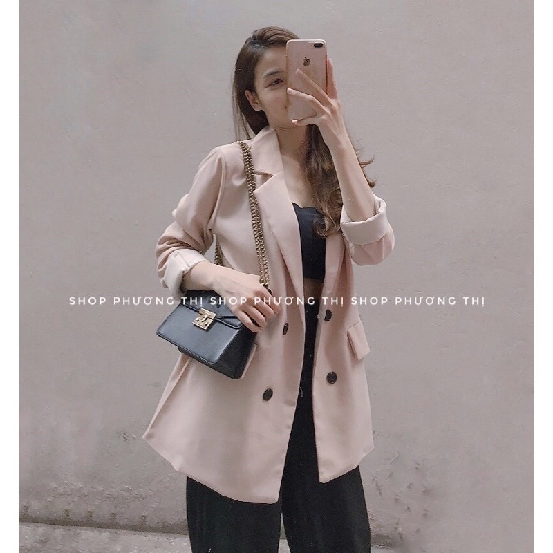 ÁO BLAZER MÀU XANH BƠ HOT HIT (hình thật shop chụp/sẵn)