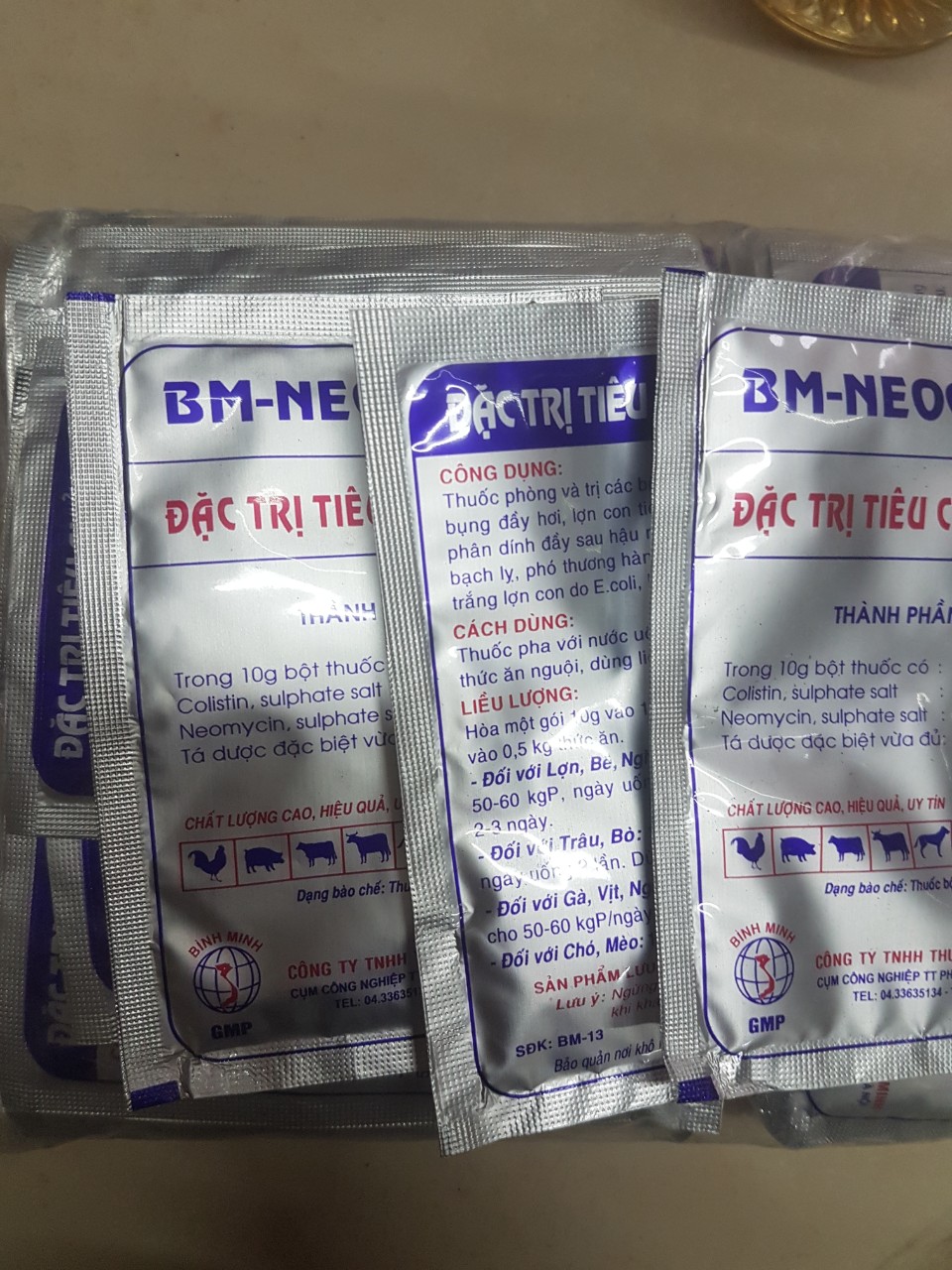 10 gói bm-neocolis 10gr tiêu chảy heo