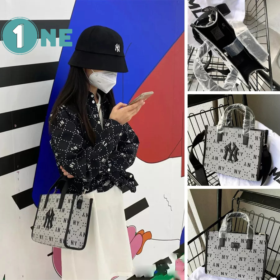 Túi Xách MLB NY Basic Big Logo Canvas Bucket Bag Full Tag Mac