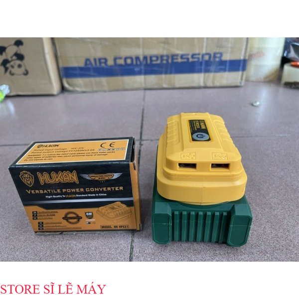 Đèn pin led, đèn pha led kèm cổng sạc dự phòng dùng pin chân pin phổ thông makitaa 14,4v - 21v chính hãng hukan thiết kế store máy giá sĩ