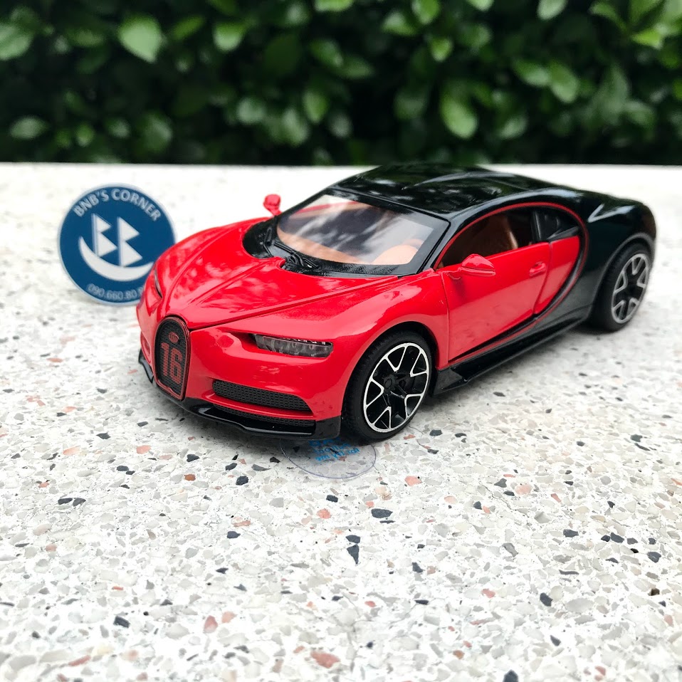|BNB's Corner| Xe mô hình Bugatti Chiron tỷ lệ 1:32 màu đỏ