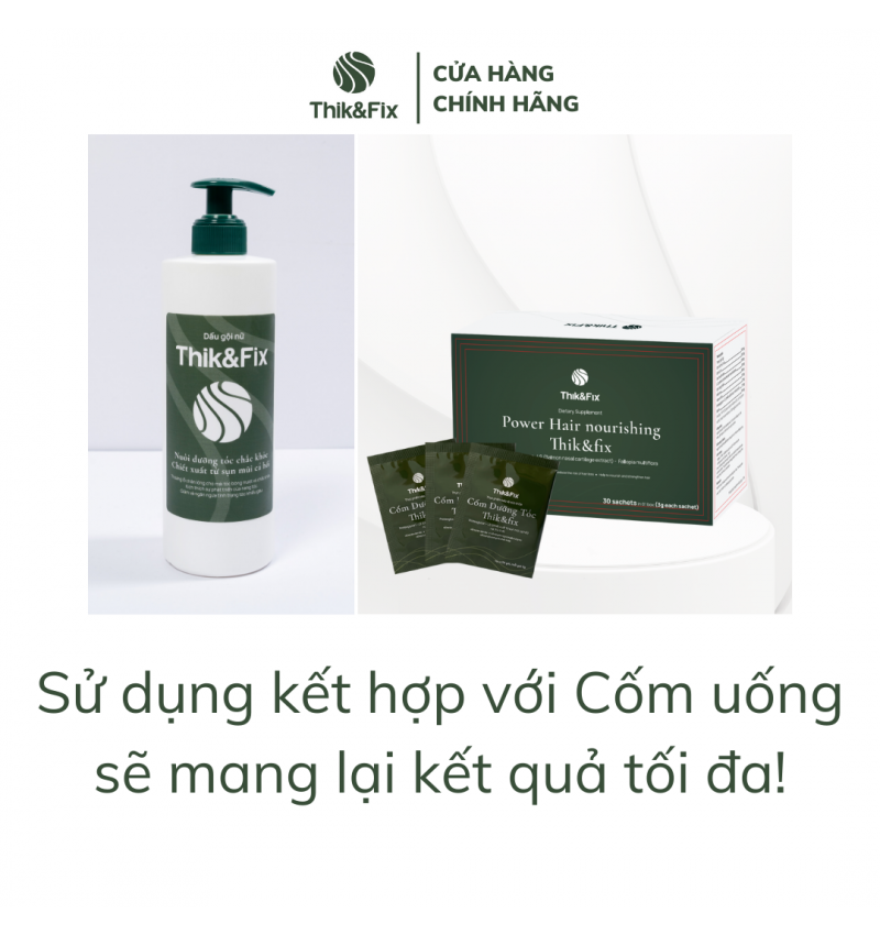 Cốm  Uống Thik & Fix - Mọc Tóc Phong Cách Nhật Bản - Cốm Dưỡng Tóc THIK&FIX - Hỗ Trợ Làm Đen Tóc - Mi Phar 1