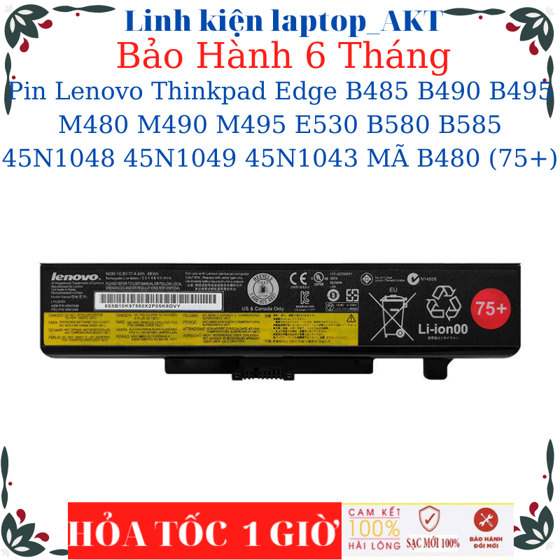 Pin laptop lenovo thinkpad edge b485 b490 b495 m480 m490 m495 e530 b580 b585 45n1048 45n1049 45n1043 mã b480