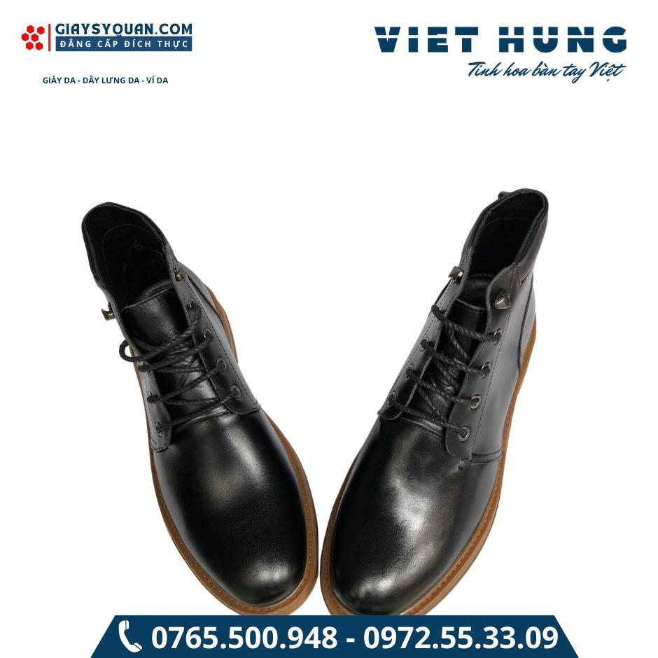 GIÀY DA ĐỐC NAM CỔ LỬNG DA BÒ NHẬP KHẨU 166