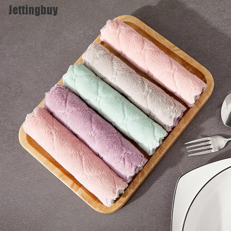 Jettingbuy 1pc Super Absorbent Microfiber kitchen dish Cloth Household Cleaning Towel