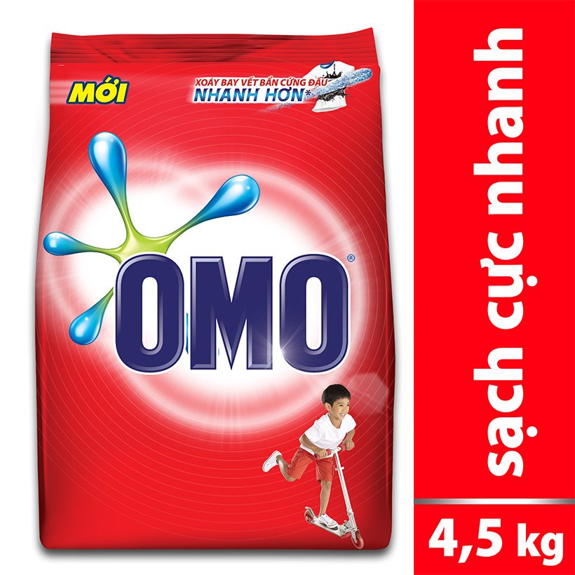 [HCM]Bột giặt OMO hệ bọt thông minh túi 4.5kg