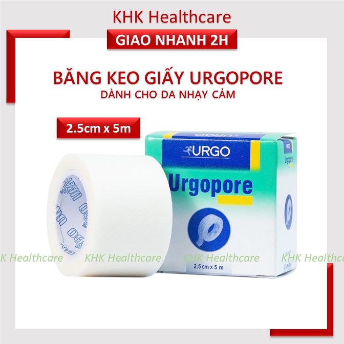 Băng keo giấy Urgopore an toàn không gây kích ứng da dành cho da nhạy cảm