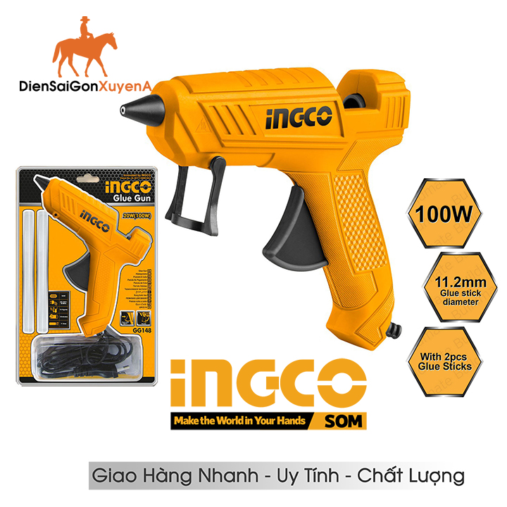 Dụng cụ bơm keo điện 100w INGCO GG148