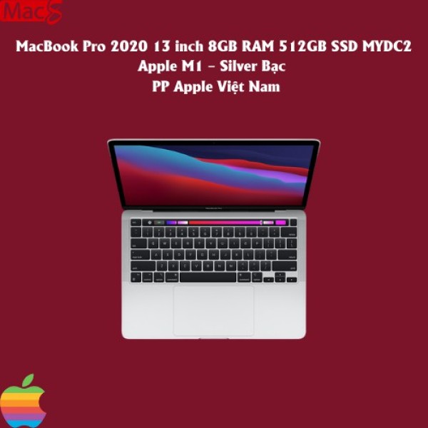 MacBook Pro 2020 13 inch 8GB RAM 512GB SSD MYDC2 Apple M1 – Silver Bạc - PP Apple Việt Nam