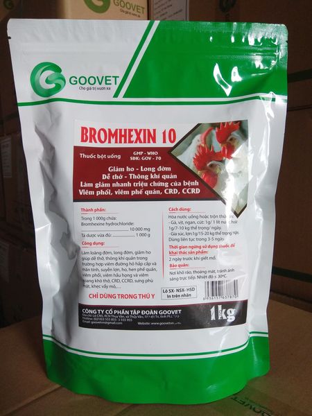 GIẢM HO LONG ĐỜM BROMHEXIM 10