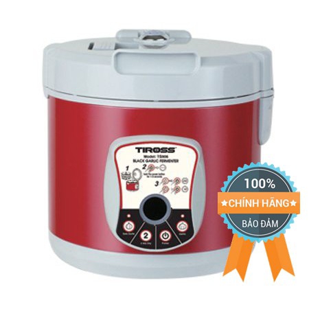 Máy làm tỏi đen tiross ts906 - màu đỏ mận - hàng chính hãng