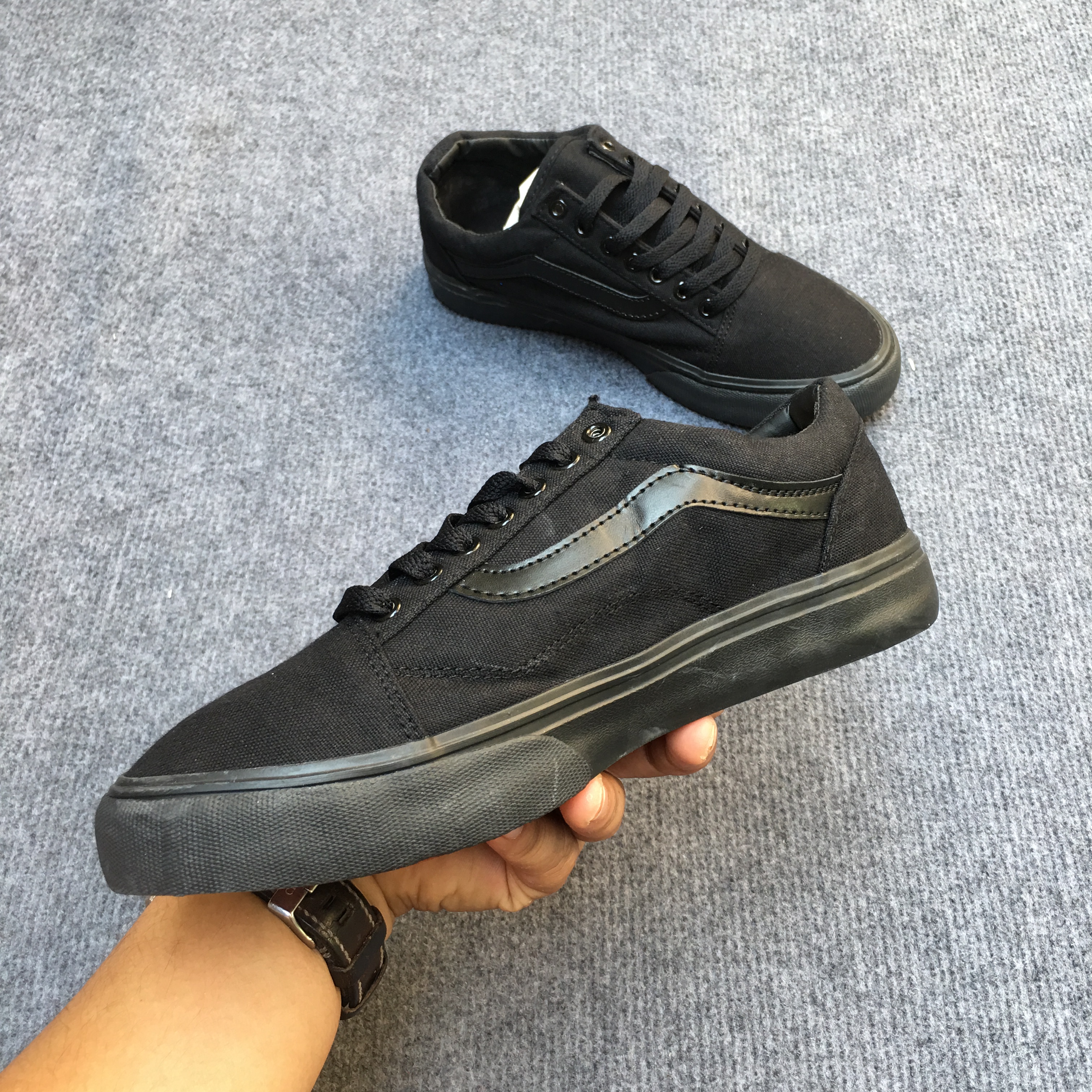 [TẶNG HỘP + TẤT ] giày thể thao nam nữ vans old skool đen full
