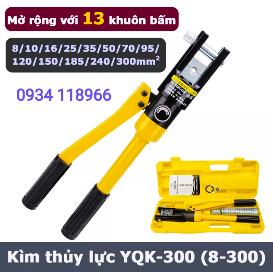 [HCM]Kìm bấm cos thủy lực YQK-300 (Kìm ép cos thủy lực YQK-300)