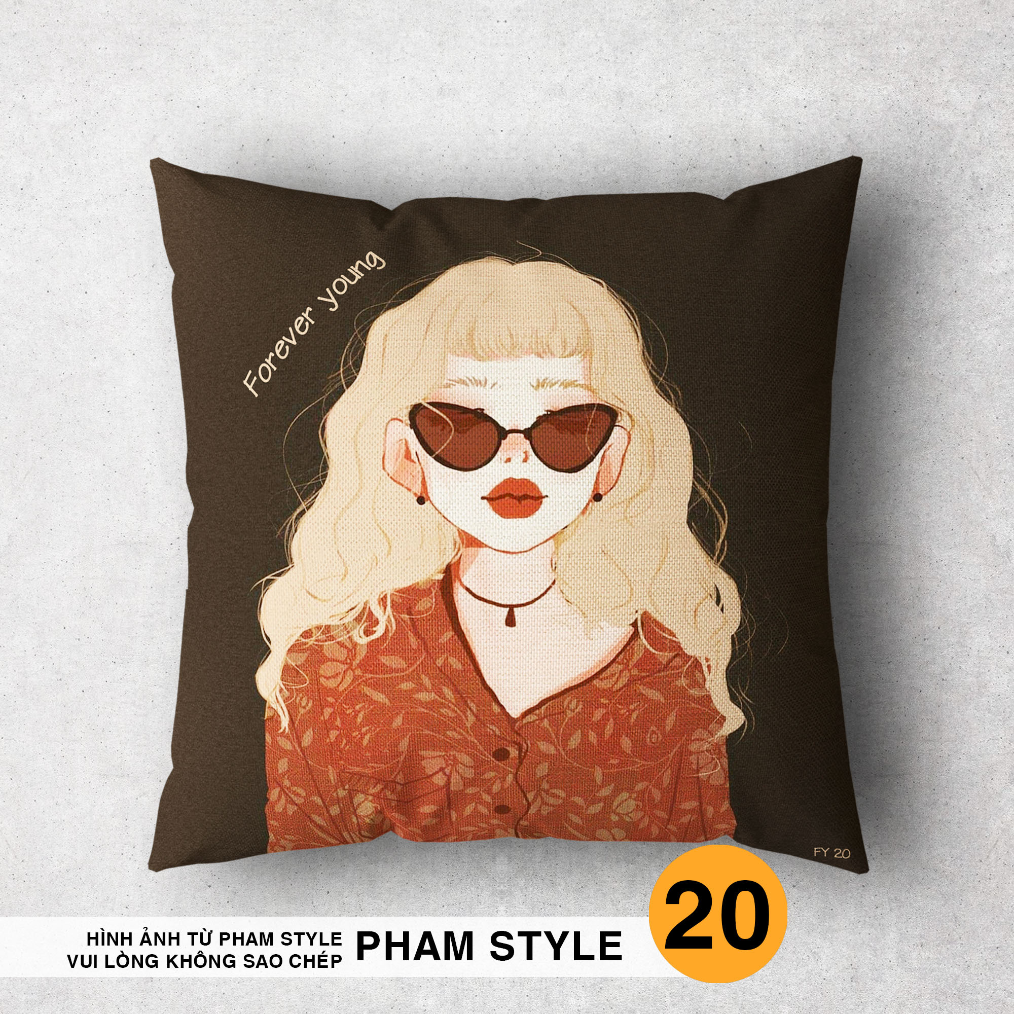 Vỏ Gối Sofa Trang Trí FOREVER YOUNG (No1-No20) (45x45cm)