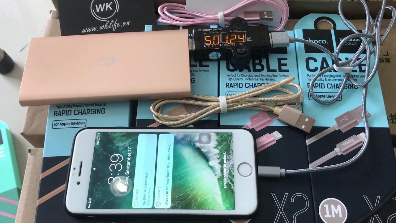 Cáp sạc nhanh bọc dù siêu bền Lightning Hoco X2 cho IP/iPad - KOI TECH
