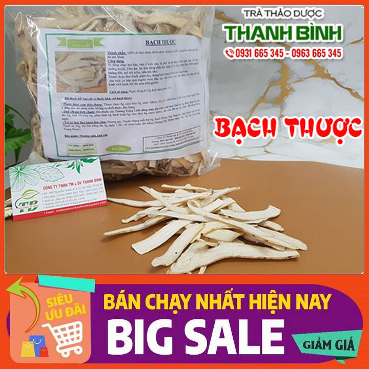 Bạch thược khô loại cao cấp hàng cty 500g - dược liệu thanh bình