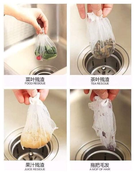 Túi lọc rác bồn rửa chén bát, combo 3 túi 300 chiếc