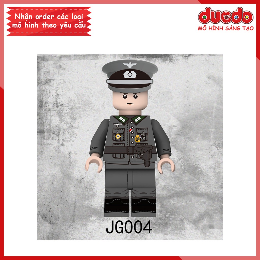 Minifigures chiến binh Army trong chiến tranh thế giới - Đồ chơi Lắp ghép Xếp hình Mô hình Mini WW2 JG001 - 004