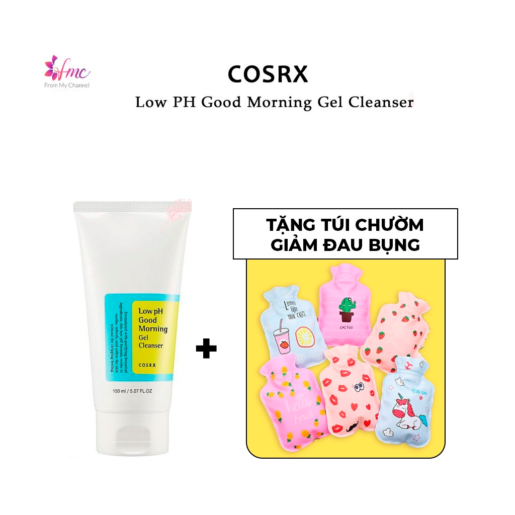 Sữa rửa mặt Cosrx - Low PH Good Morning Gel Cleanser 150ml + Tặng 1 túi chườm giảm đau bụng