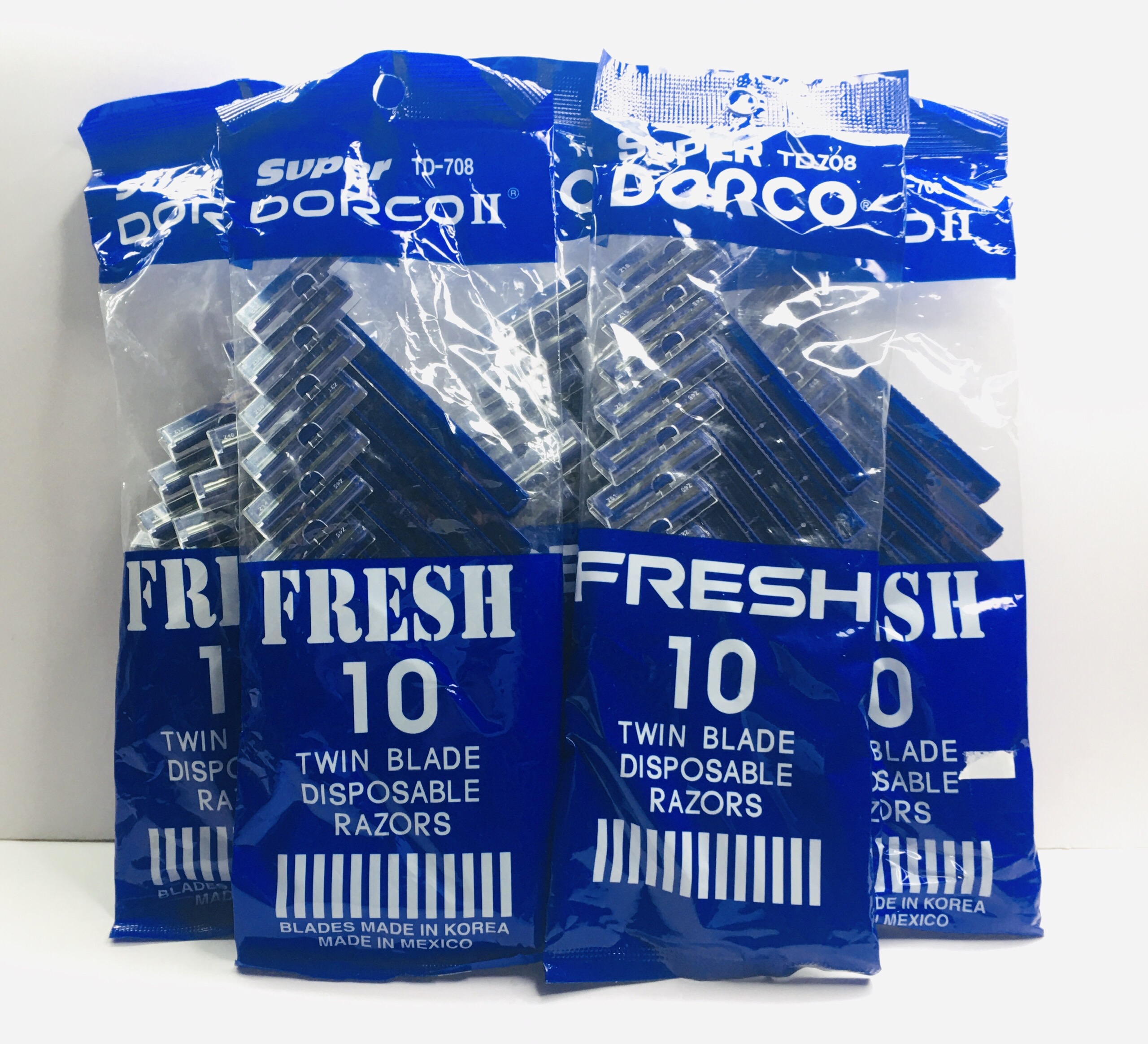 Dao cạo râu 2 lưỡi của Mỹ Super Dorco Fresh 10 Twin Blade Disposable Razors 10 cây