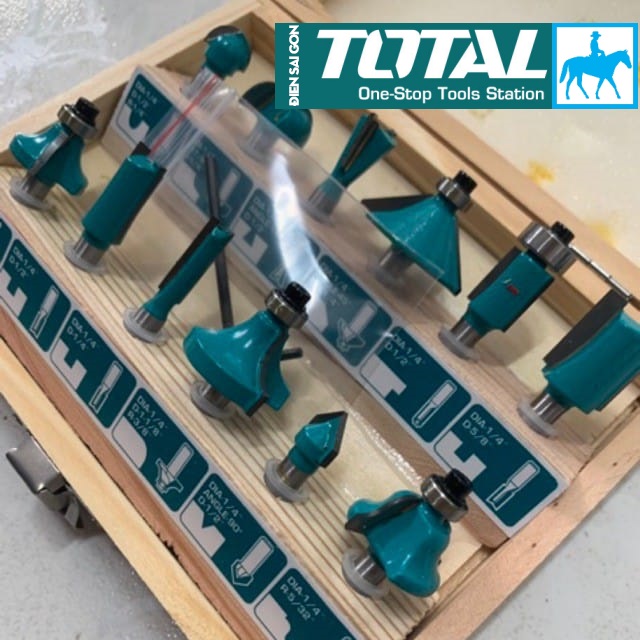 Bộ 12 mũi phay gỗ 6mm INGCO AKRT12141