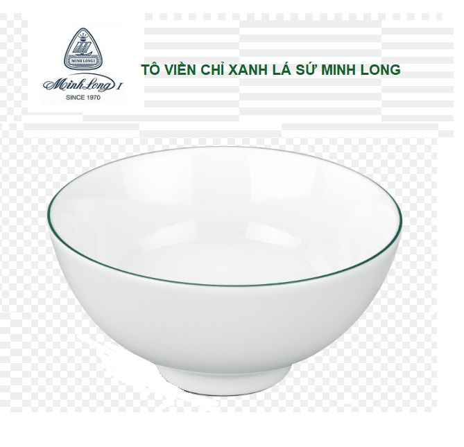 Tô sứ Minh Long viền xanh lá - tô sứ minh long