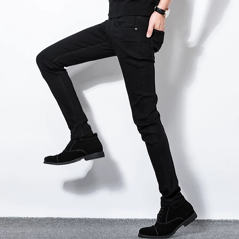 [HCM]CÓ SIZE ĐẠI - QUẦN JEAN NAM ĐEN TRƠN CAO CẤP VẢI ĐẸP CO GIÃN DÁNG ÔM BODY WIN 69