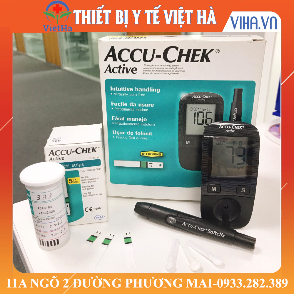 Que Thử Đường Huyết Accu-Check Active (hộp 50 que)