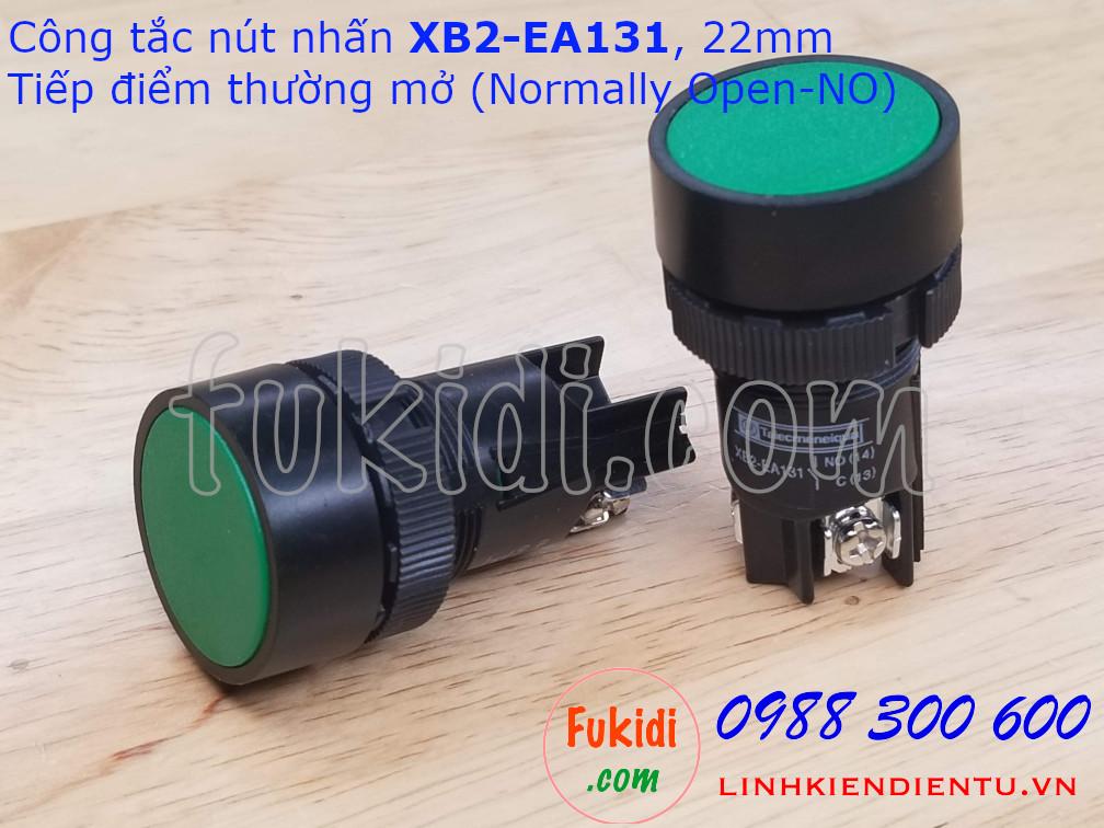 Nút nhấn nhả XB2-EA141 đỏ và XB2-EA131 xanh phi 22mm