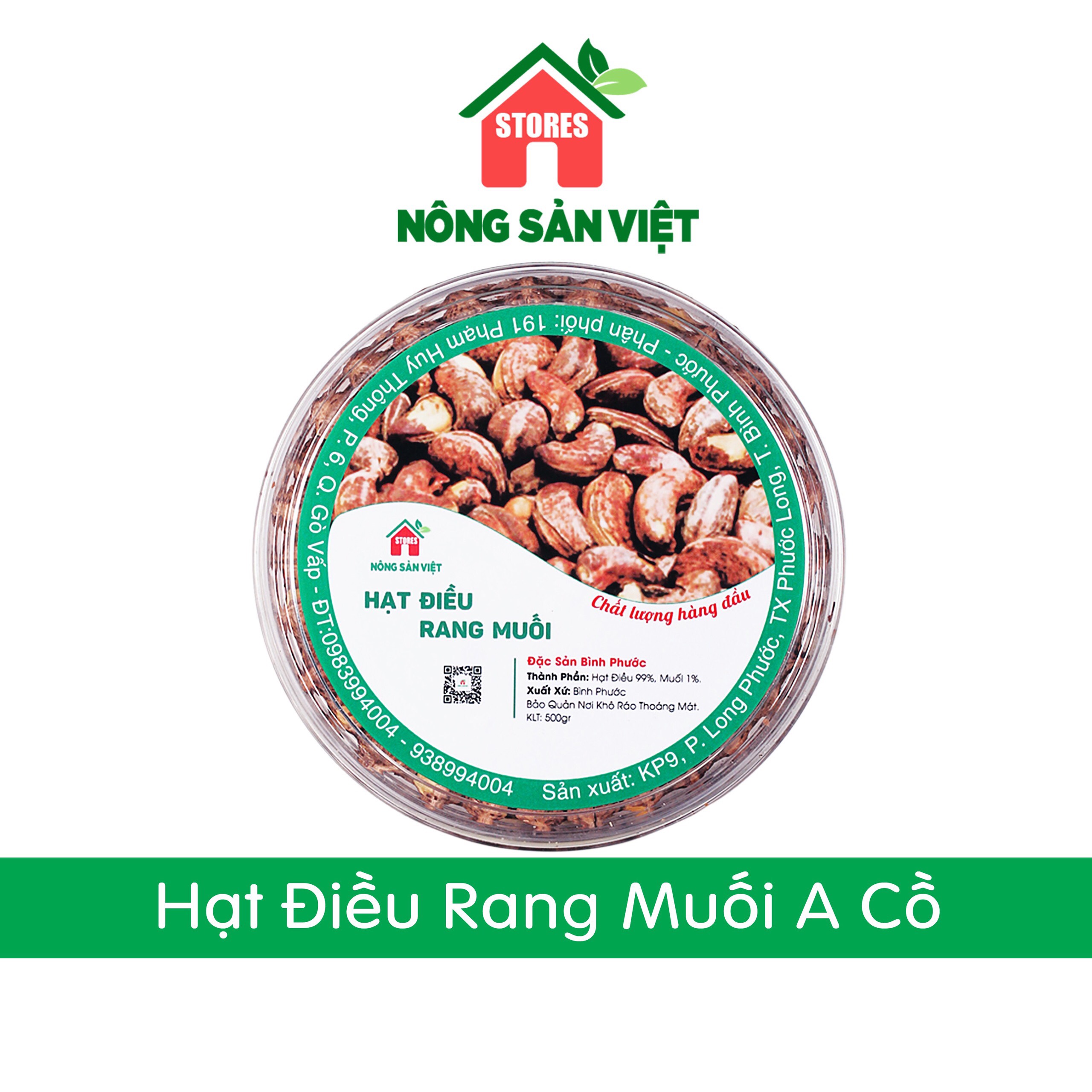 Hạt Điều Rang Muối Bình Phước Hàng A Cồ Hộp 500gr Ngon Nhất